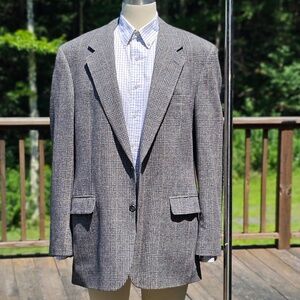 Brooks Brothers Camel Hair Blazer – Made in USA – Classic Glen Plaid – Size ~40R